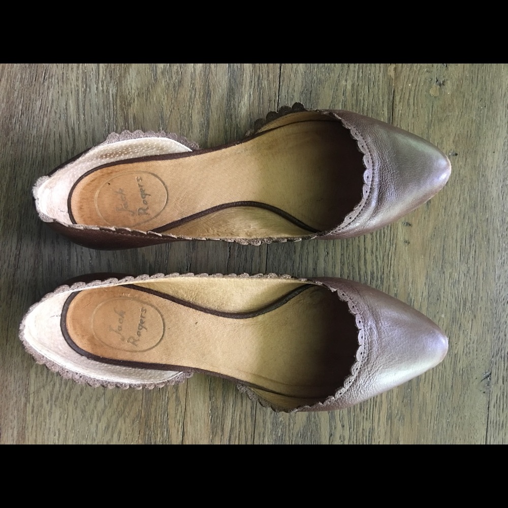 Scalloped edged Jack Rogers “Chantel” flats